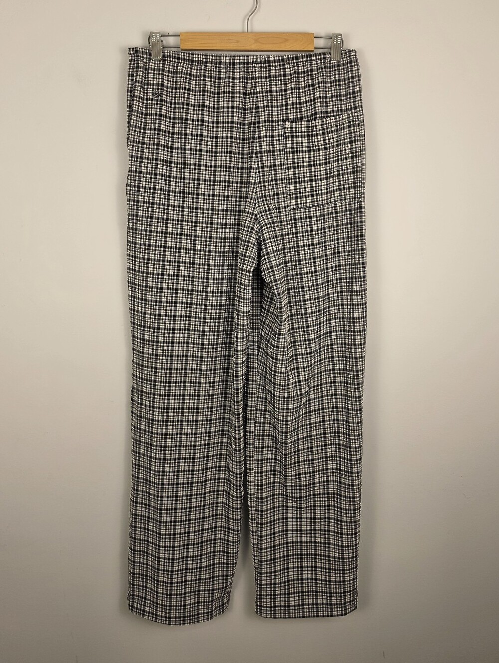 Lululemon Seersucker Check Mid-Rise Pull-On PantBlister Check White Black Size S